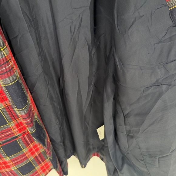 VTG 90s Tartan Plaid Blazer Womens 20W Red Navy Academia Preppy Jacket 
Wool - Picture 8 of 10